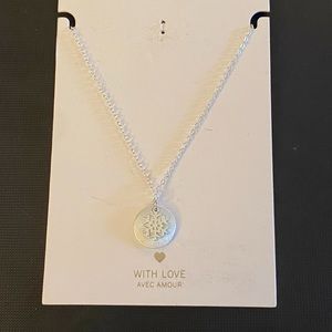 Silver-Tone Necklace with Snowflake Pendant
